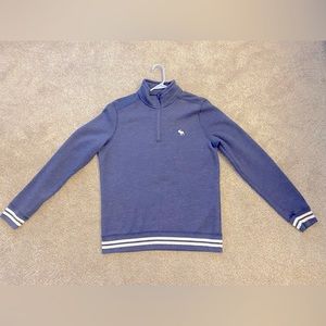 Abercrombie 1/4 zip blue fleece pullover men’s small